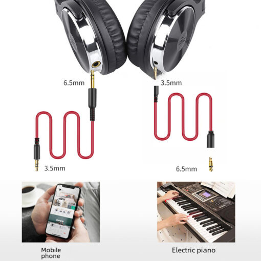 Wired Overhead Headphones For Mobile Phone Tablet Computer Recording Monitoring Noise Reduction Microphone 6.5 - Image 3