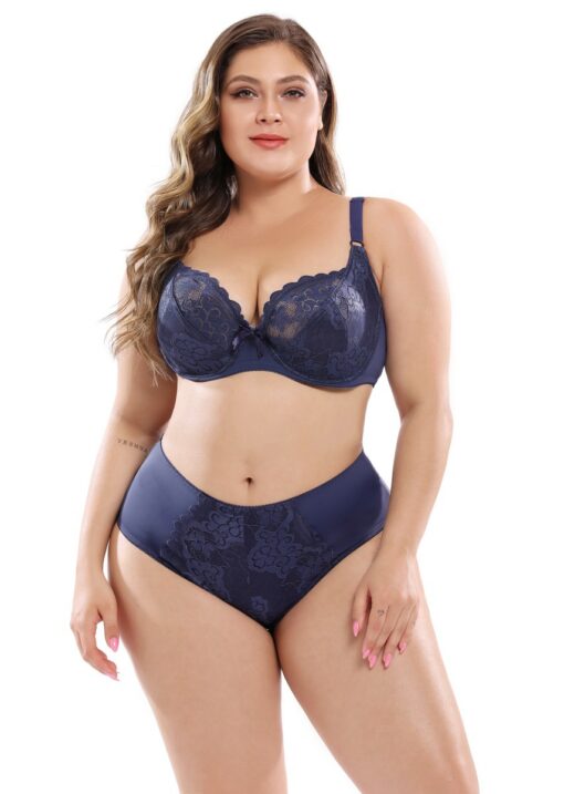 Fat Bra Set Women E Cup Plus Size Underwear Bras Panty - Image 5