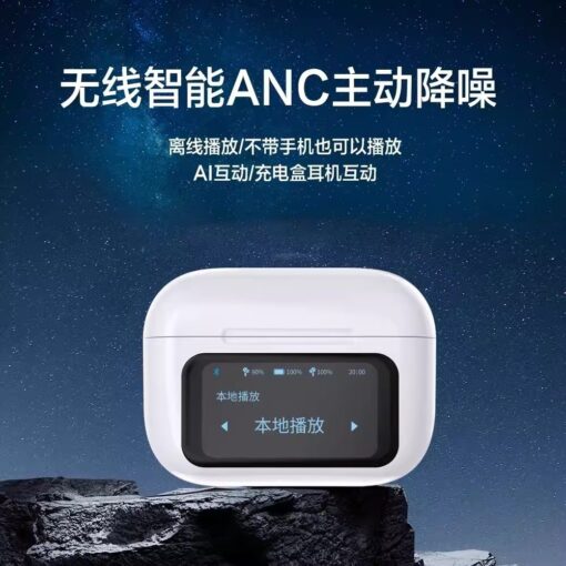 Applicable Apple Huaqiang North With Display Five Generation Bluetooth Headset Smart Color Screen Laser Carvable Logo - Image 4