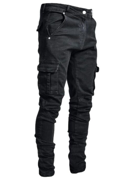 Jeans Men's Side Pocket Skinny Jeans - Image 5