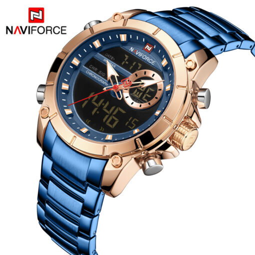 NAVIFORCE Lingxiang 9163 New Men's Watch Steel Band Date Business Casual Waterproof Pointer Quartz Watch - Image 5