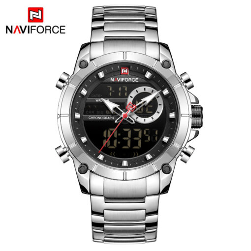 NAVIFORCE Lingxiang 9163 New Men's Watch Steel Band Date Business Casual Waterproof Pointer Quartz Watch - Image 4