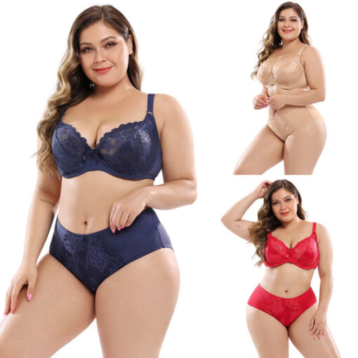 Fat Bra Set Women E Cup Plus Size Underwear Bras Panty - Image 2