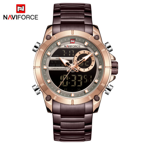 NAVIFORCE Lingxiang 9163 New Men's Watch Steel Band Date Business Casual Waterproof Pointer Quartz Watch - Image 2