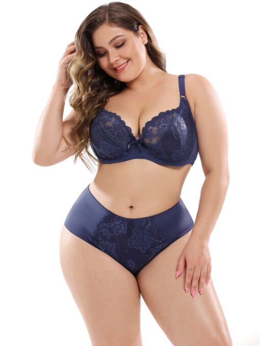 Fat Bra Set Women E Cup Plus Size Underwear Bras Panty - Image 3